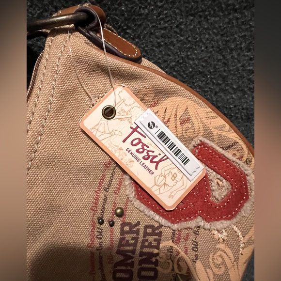 OU Boomer Sooner Fossil Hobo Bag NWT - Picture 8 of 12